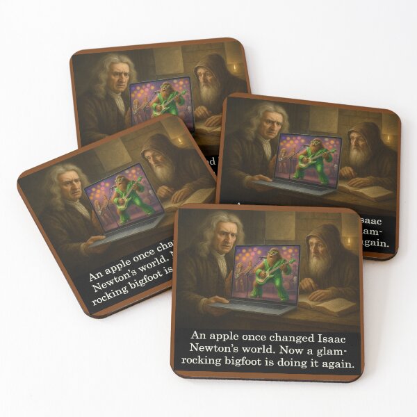Item preview, Isaac Newton, a Rosicrucian, a Laptop, and Bigfoot  designed and sold by Tridentulus.
