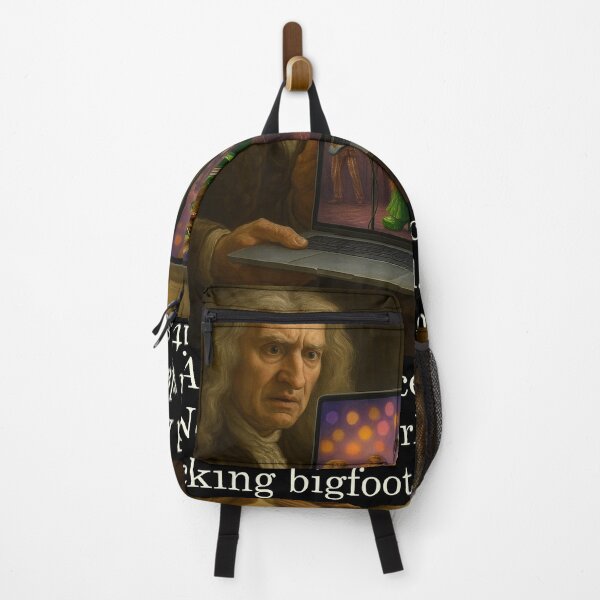 Item preview, Isaac Newton, a Rosicrucian, a Laptop, and Bigfoot designed and sold by Tridentulus.