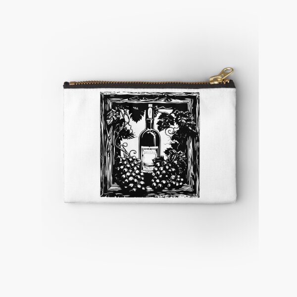 Item preview, Wine Bottle and Grapes | Rustic Vineyard Line Art for Wine Lovers designed and sold by inkoutninja.