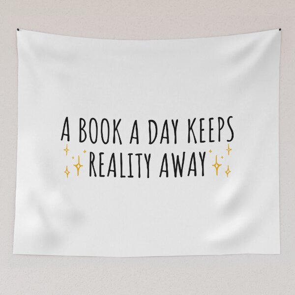 Item preview, a book a day keeps reality away designed and sold by Neadoodles.