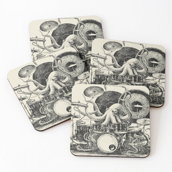 Item preview, Octopus Playing Drums Funny Rock Musician  designed and sold by RetroVoyages.