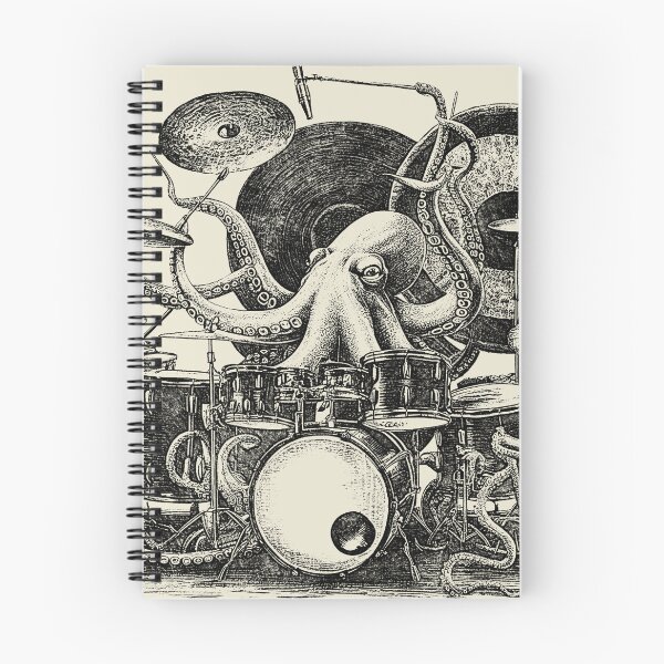 Item preview, Octopus Playing Drums Funny Rock Musician  designed and sold by RetroVoyages.