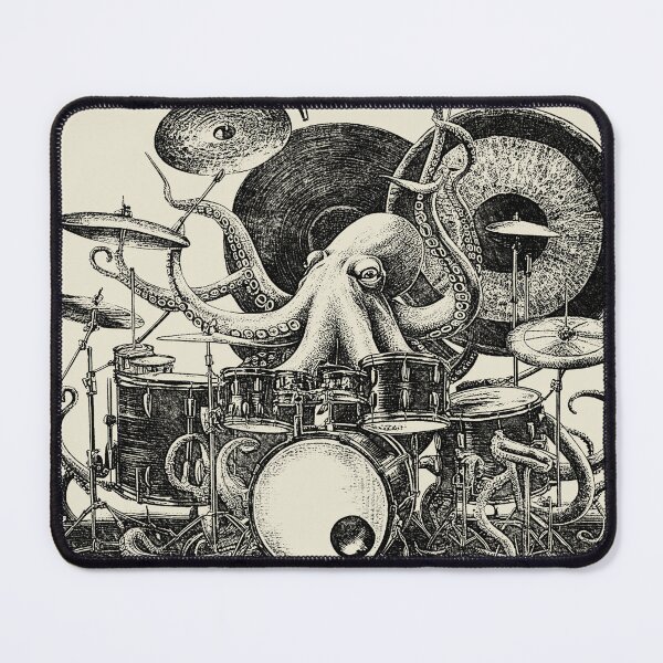 Item preview, Octopus Playing Drums Funny Rock Musician  designed and sold by RetroVoyages.