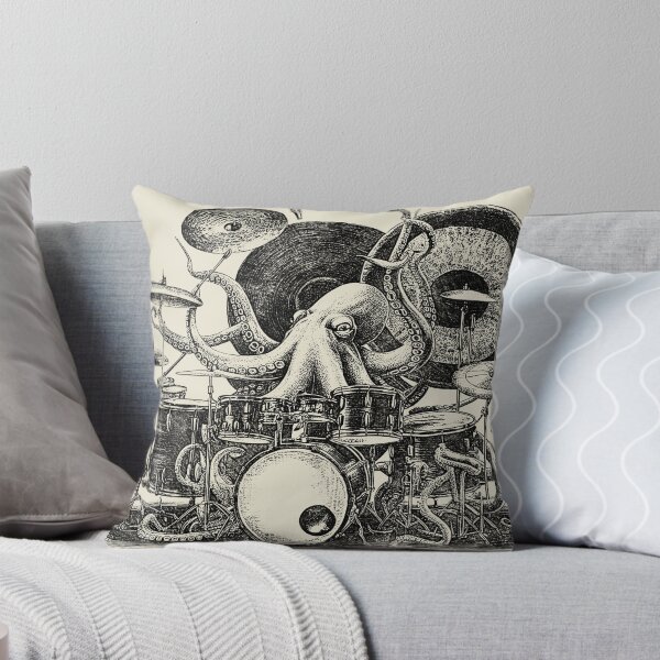 Item preview, Octopus Playing Drums Funny Rock Musician designed and sold by RetroVoyages.