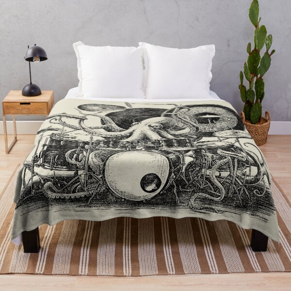 Item preview, Octopus Playing Drums Funny Rock Musician  designed and sold by RetroVoyages.