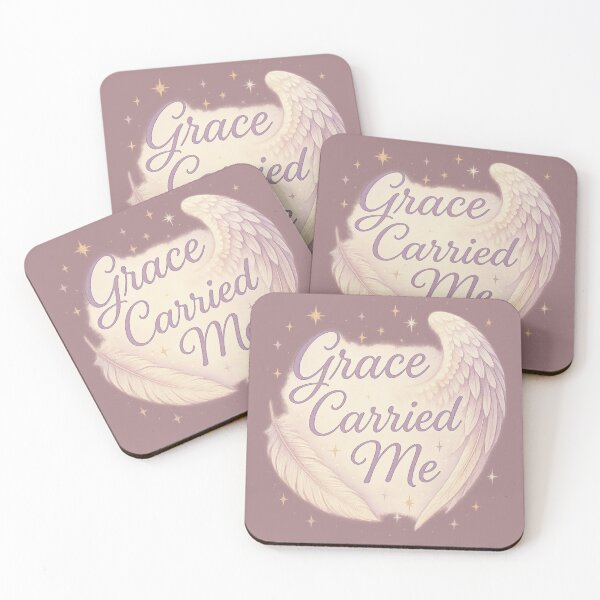 Item preview, Grace Carried Me – Angel Wing & Feather Spiritual Design designed and sold by GardenReign.