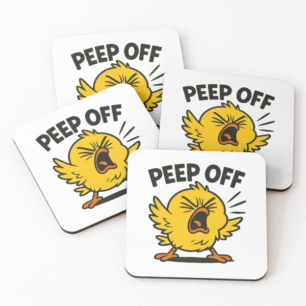 Item preview, Screaming Yellow Chick  Peep Off Funny Meme Art designed and sold by JerdbordinShop.