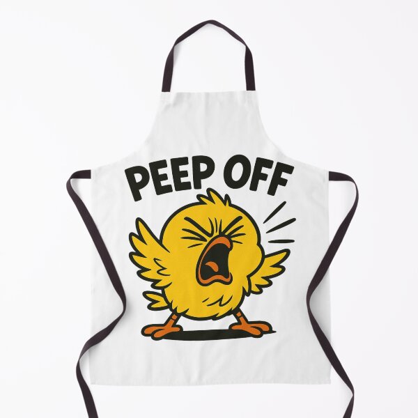 Item preview, Screaming Yellow Chick  Peep Off Funny Meme Art designed and sold by JerdbordinShop.