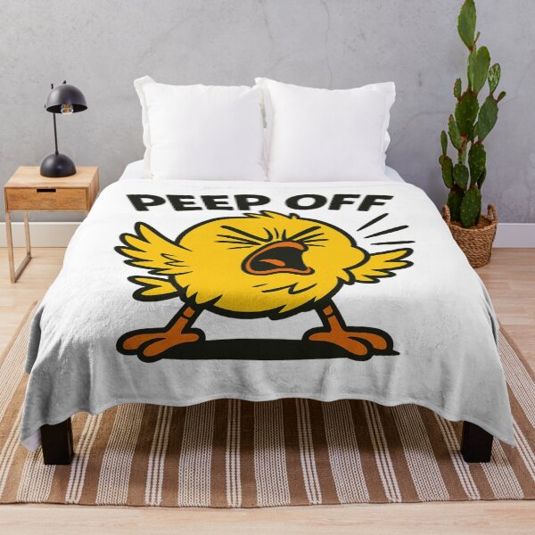 Item preview, Screaming Yellow Chick Peep Off Funny Meme Art designed and sold by JerdbordinShop.