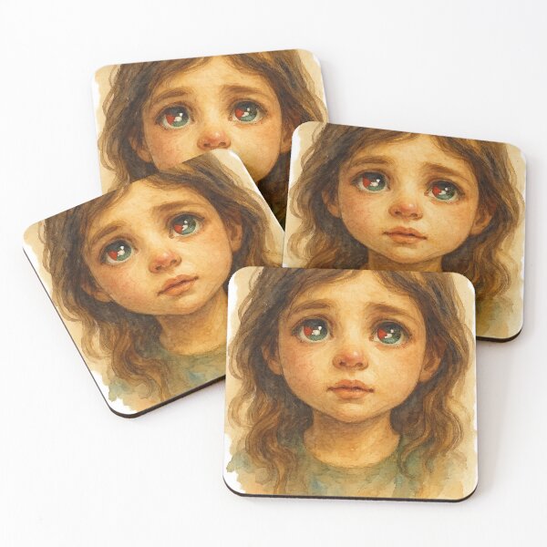 Item preview, Palestinian Child – Watercolor Portrait of Hope designed and sold by FREE_PALESTINE_DESIGN.