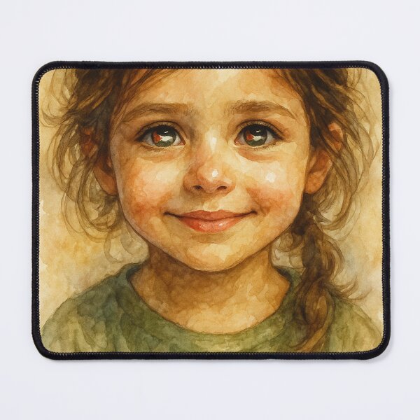 Item preview, Hopeful Eyes – Watercolor Portrait of a Palestinian Girl designed and sold by FREE_PALESTINE_DESIGN.