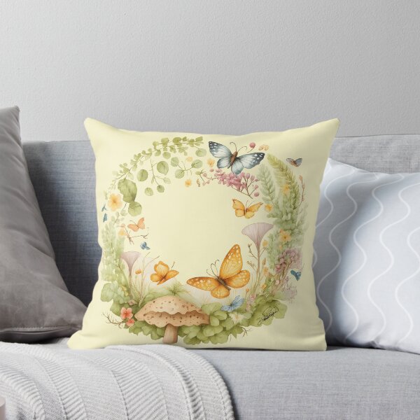 Item preview, Floral Wreath with Butterflies | Magical and Decorative Children's Art designed and sold by DakotaPoppin.