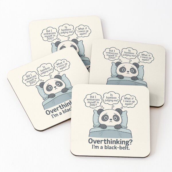 Item preview, Overthinking Panda Funny Anxiety Cartoon designed and sold by patternprint1.