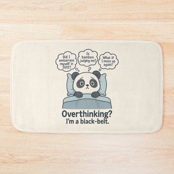 Item preview, Overthinking Panda Funny Anxiety Cartoon designed and sold by patternprint1.