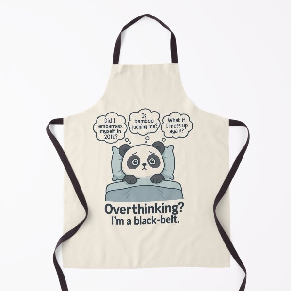 Item preview, Overthinking Panda Funny Anxiety Cartoon designed and sold by patternprint1.