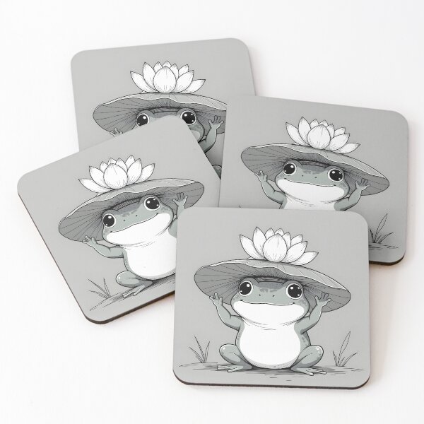 Item preview, Cute frog holding lotus leaf designed and sold by Nuvio Designs.