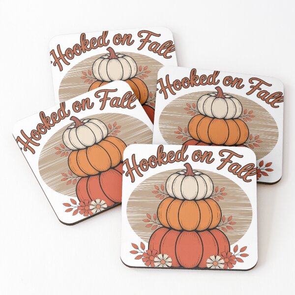 Item preview, Hooked on Fall stacked pumpkin design designed and sold by Friends Custom Creations.