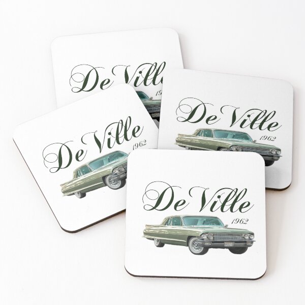 Item preview, 1962 Cadillac Deville darker green font and bigger car dad hat designed and sold by cicadaadams.