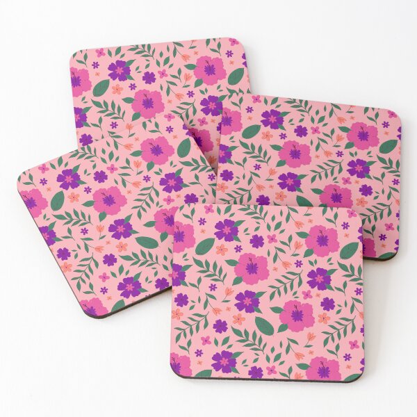 Item preview, tropical floral pattern with hibiscus designed and sold by burbura.