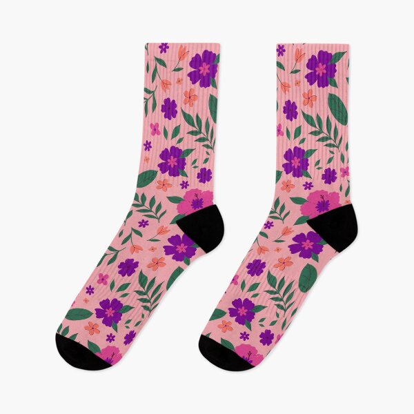 Item preview, tropical floral pattern with hibiscus designed and sold by burbura.