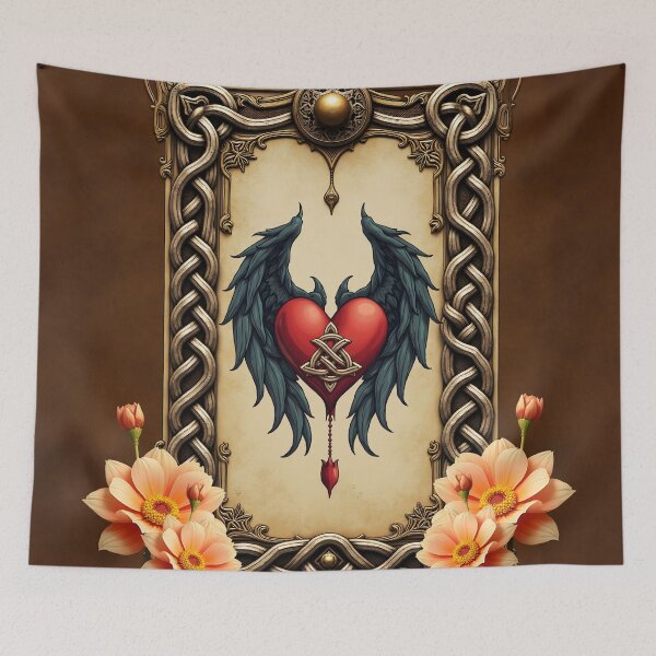 Item preview, Celtic elegance with a heart and wings. designed and sold by nicky2342.