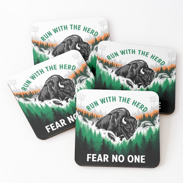 Item preview, College Poster: Run with the Herd, Fear No One designed and sold by VarsityVibes.