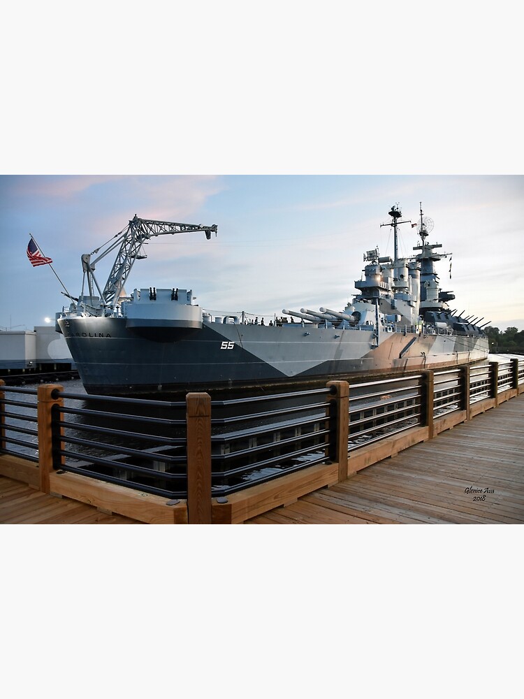 "USS North Carolina Battleship" Art Print For Sale By Gleniceava ...