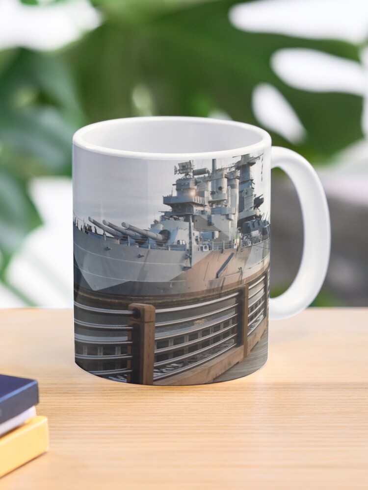 Battleship North Carolina Admiral Coffee Mug Ceramic 12 Oz. 3.75 Inch  Souvenir