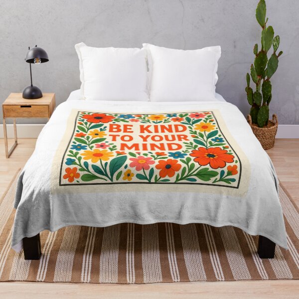 Item preview, Be Kind To Your Mind - Mental Wellness Floral Art designed and sold by shikuldo7.