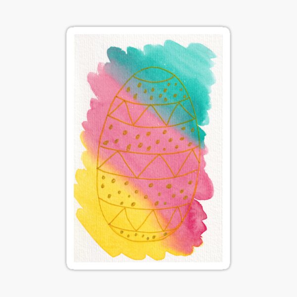 Item preview, Rainbow Easter Egg designed and sold by Kirsten Robinson Art.