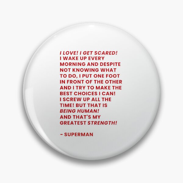 Item preview, Superman Movie Quote - Being Human Is My Greatest Strength, Superman 2025 David Corenswet Iconic Movie Quote designed and sold by madeinkatietime.