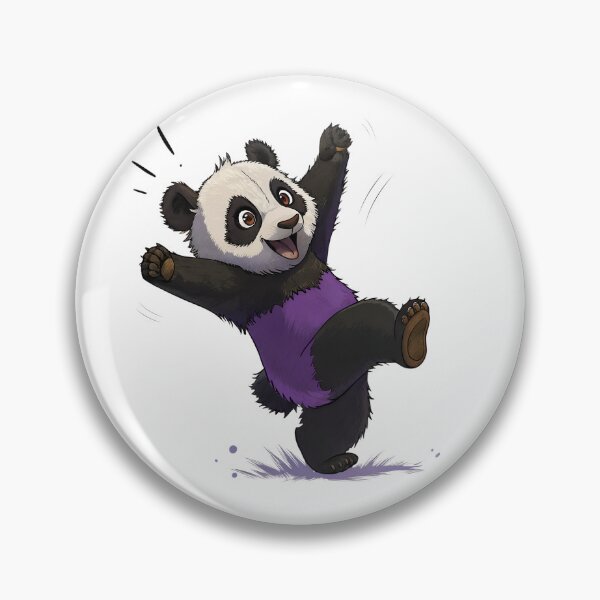 Item preview, Joyful Panda Jumping Up – Playful Cartoon Style designed and sold by niteshRart.