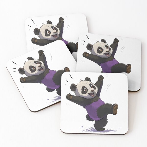 Item preview, Joyful Panda Jumping Up – Playful Cartoon Style designed and sold by niteshRart.