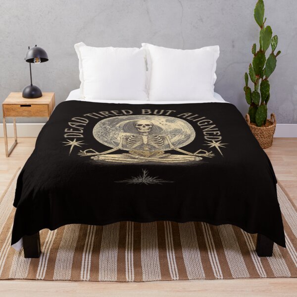 Item preview, Dead Tired But Aligned Skeleton Shirt Witchy Yoga designed and sold by Friends Custom Creations.