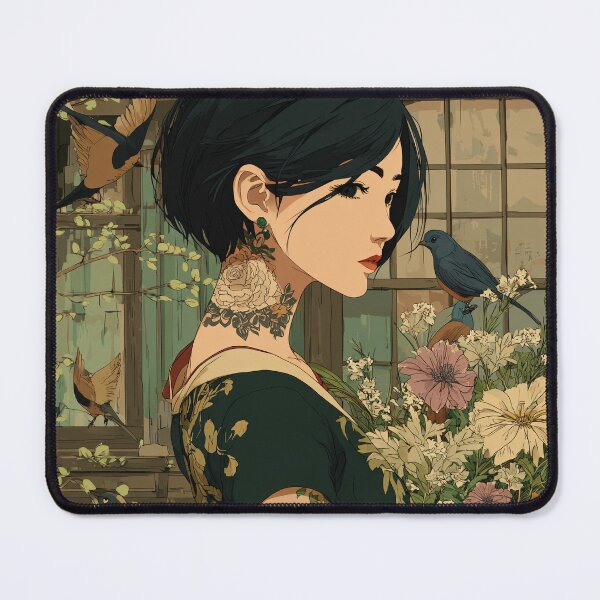 Item preview, Serenity of a Modern Geisha: Bouquet and Birds designed and sold by mi33x.
