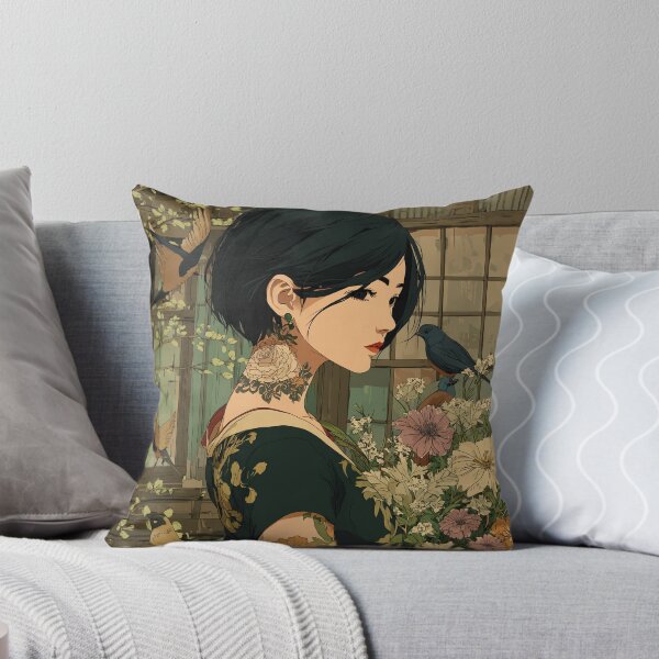 Item preview, Serenity of a Modern Geisha: Bouquet and Birds designed and sold by mi33x.
