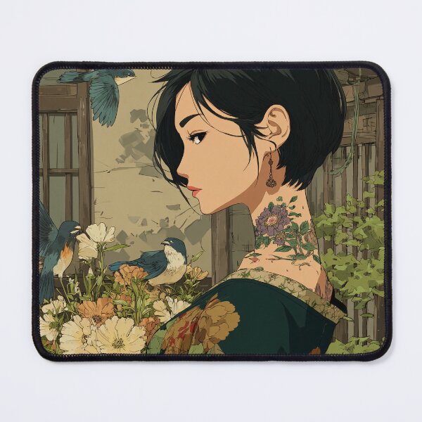 Item preview, Serenity of a Modern Geisha: Bouquet and Birds designed and sold by mi33x.