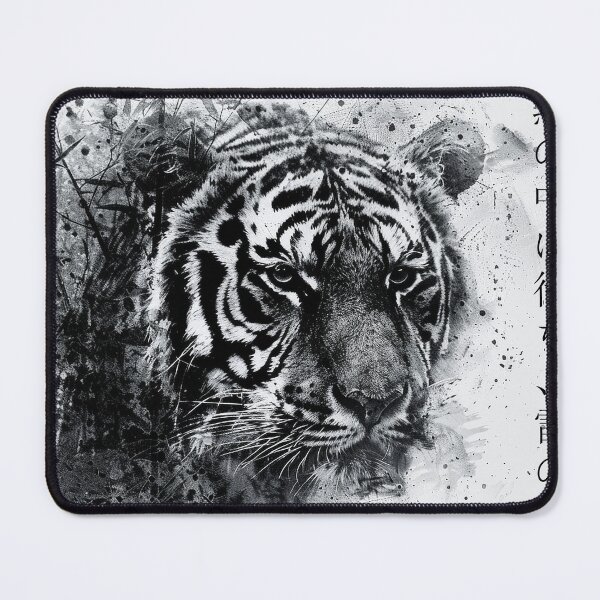 Item preview, White Tiger Ferocity – Thunder in Stillness designed and sold by ArgentoArt.