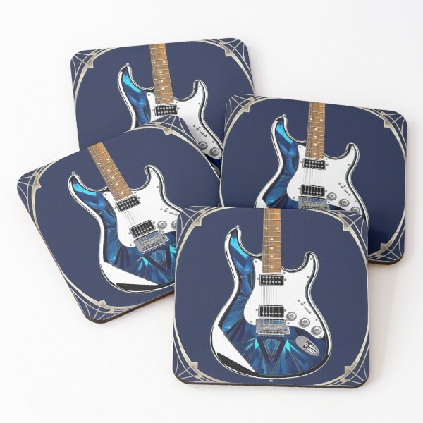 Item preview, Blue Gorgeous Guitar with Background  designed and sold by Koko Doko.