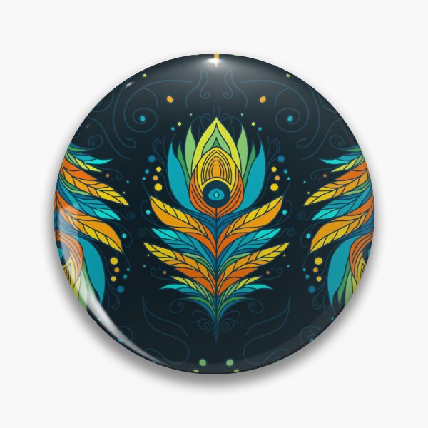 Item preview,  Vibrant peacock feather pattern designed and sold by Studio Pico.