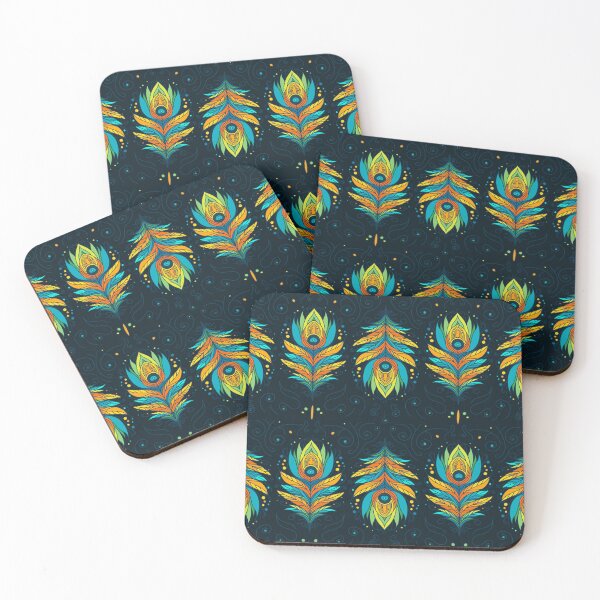 Item preview,  Vibrant peacock feather pattern designed and sold by Studio Pico.