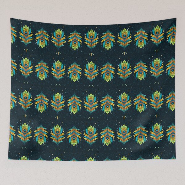 Item preview,  Vibrant peacock feather pattern designed and sold by Studio Pico.