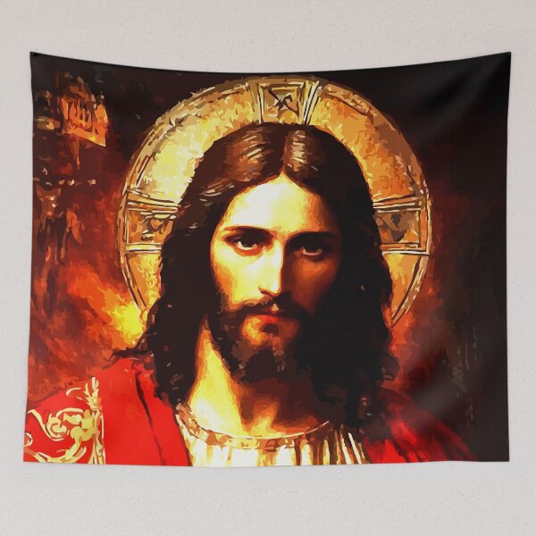 Item preview, Jesus Christ Messiah Portrait Eastern Orthodox Painting designed and sold by teenugs.