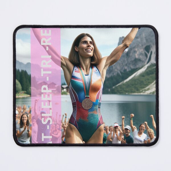 Item preview, "Eat · Sleep · TRI · Repeat – Women’s Triathlon Victory" designed and sold by Triathlongram.