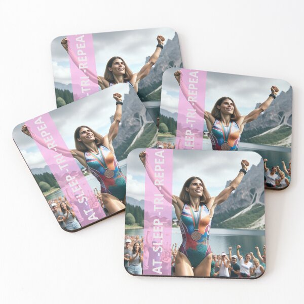 Item preview, "Eat · Sleep · TRI · Repeat – Women’s Triathlon Victory" designed and sold by Triathlongram.