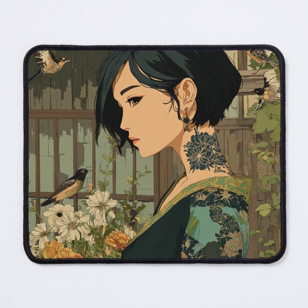 Item preview, Serenity of a Modern Geisha: Bouquet and Birds designed and sold by mi33x.