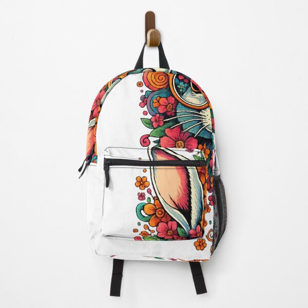 Item preview, Boho Floral Bunny – Colorful Retro Glasses Rabbit Illustration designed and sold by Kam2design.