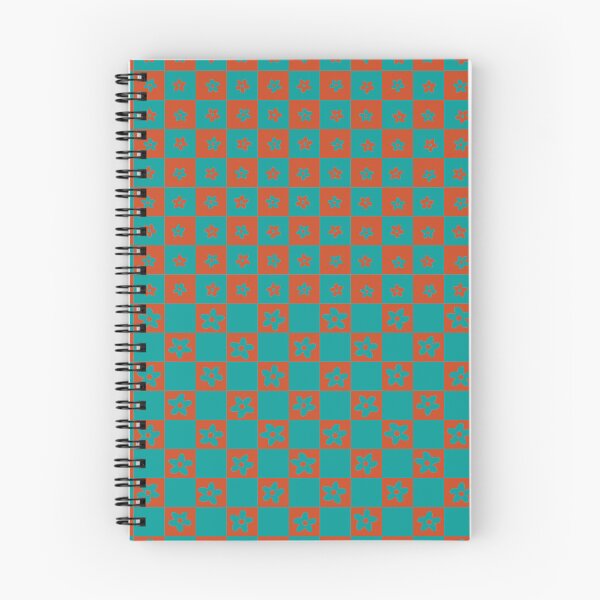 Item preview, Abstract Floral Checker Pattern 30 in persian green dark pastel red designed and sold by nineFlorals.