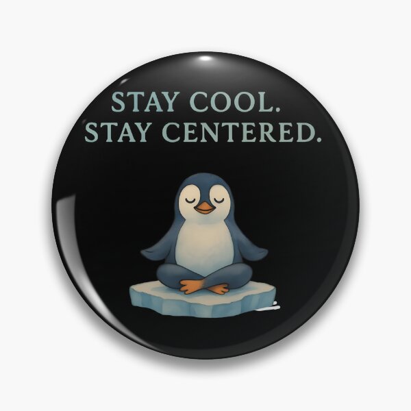 Item preview, Stay Cool. Stay Centered. – Meditating Penguin Mindfulness T-Shirt designed and sold by JaroPrints.