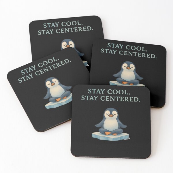 Item preview, Stay Cool. Stay Centered. – Meditating Penguin Mindfulness T-Shirt designed and sold by JaroPrints.